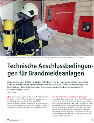Portrait von Technische Anschlussbedingungen für Brandmeldeanlagen